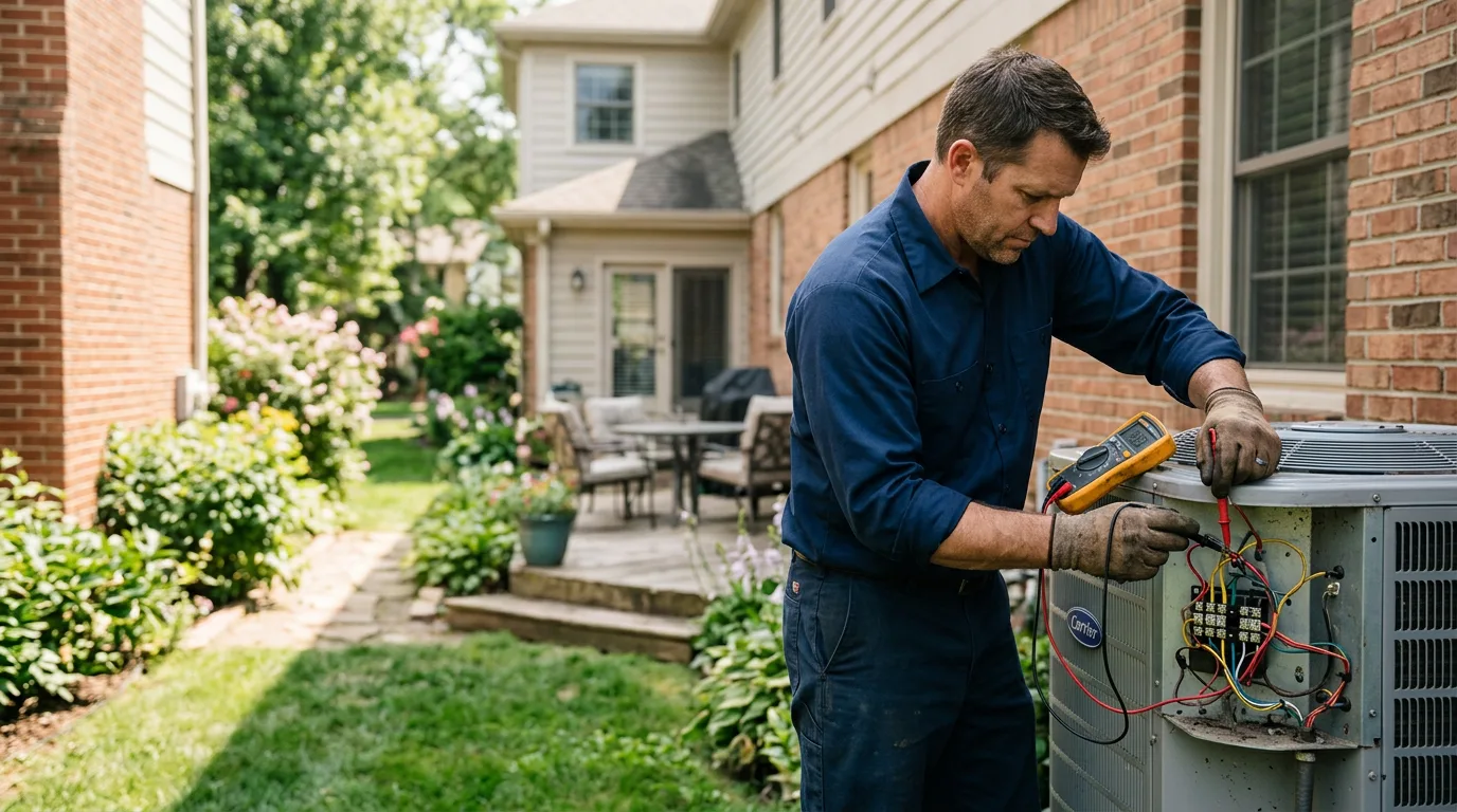 HVAC technician working near Island Park, NY